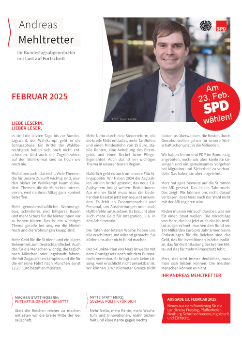 Newsletter 13 | Februar 2025 | Titelseite
