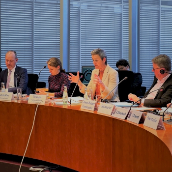 Gespräch mit der Vizepräsidentin der EU-Kommission Margrethe Vestager
